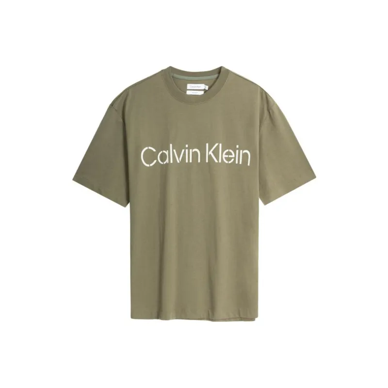 CALVIN KLEIN T Shirt Men's Grass Gray Green-0