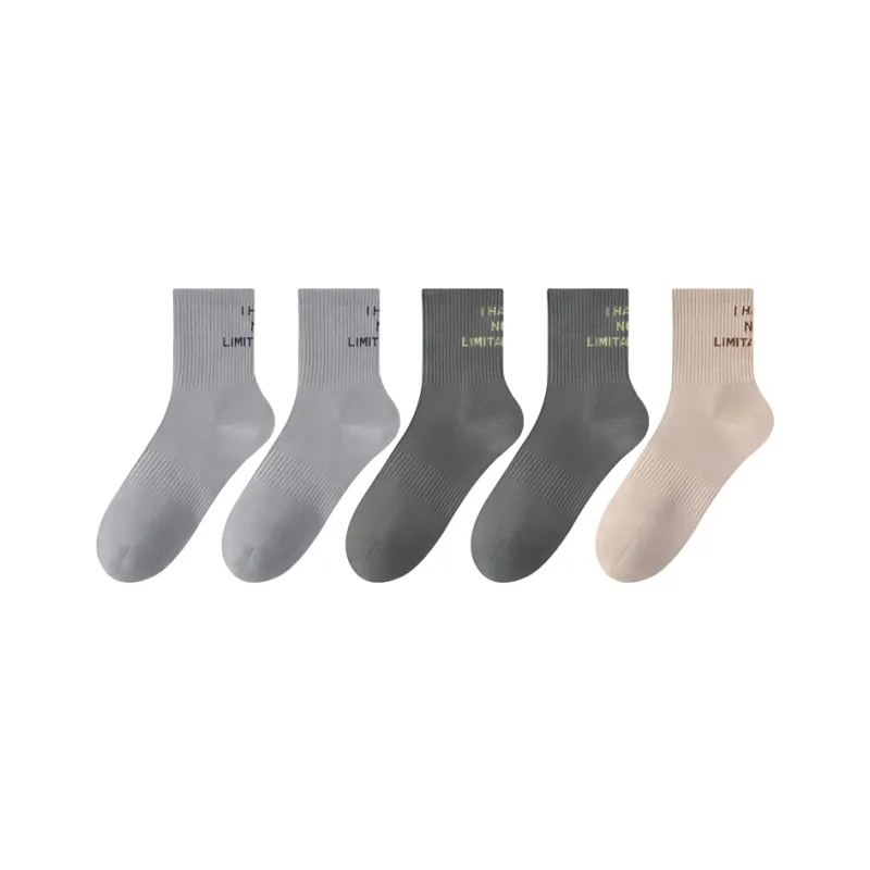 PLANDOO Mid Calf Socks Unisex 5 Pack-16