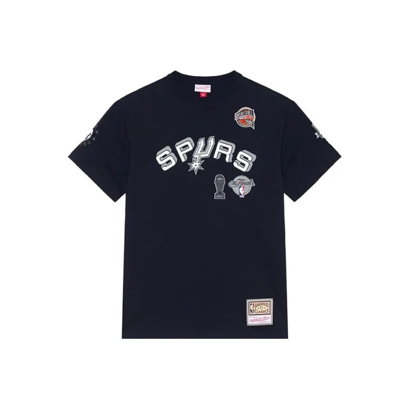 Mitchell & Ness x NBA Set in Sleeve T Shirt Unisex Black-0