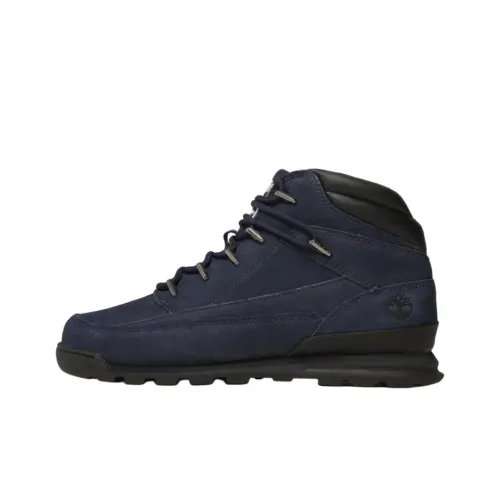 Timberland Euro Rock Anti Slip Wear Resistant Mid Top Casual Shoes Men's Blue