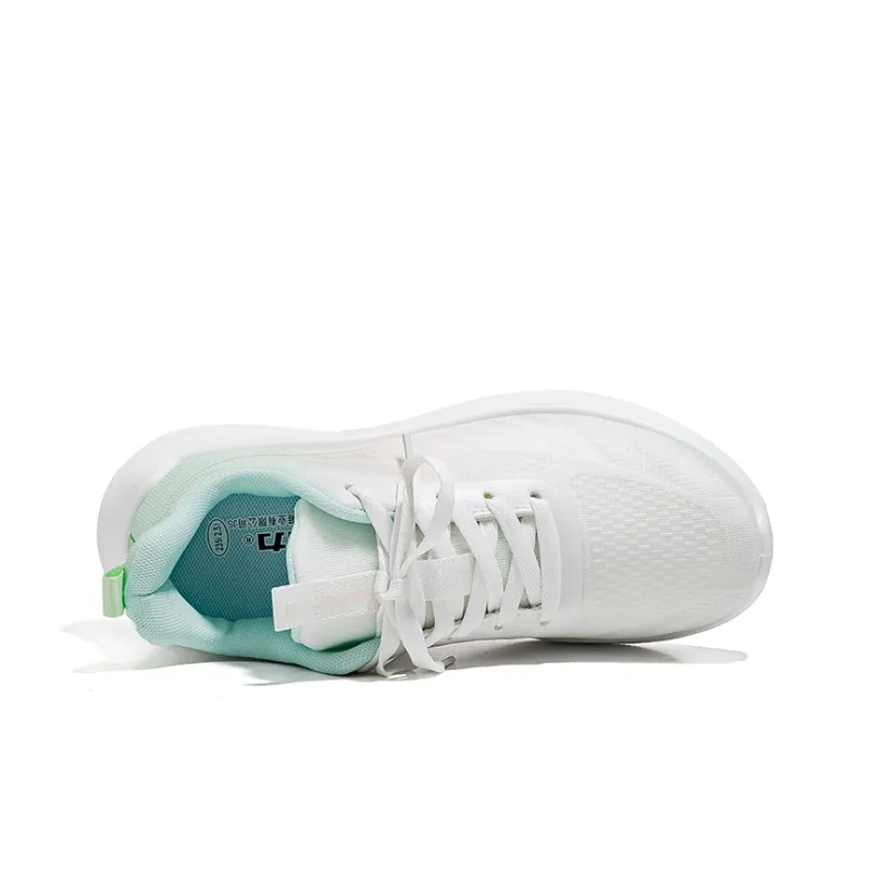 Warrior Anti Slip And Wear Resistant Breathable Low Top Running Shoes Women's White Green-3