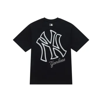 MLB Basic Logo Fashion Sports Collection T Shirt Unisex Black
