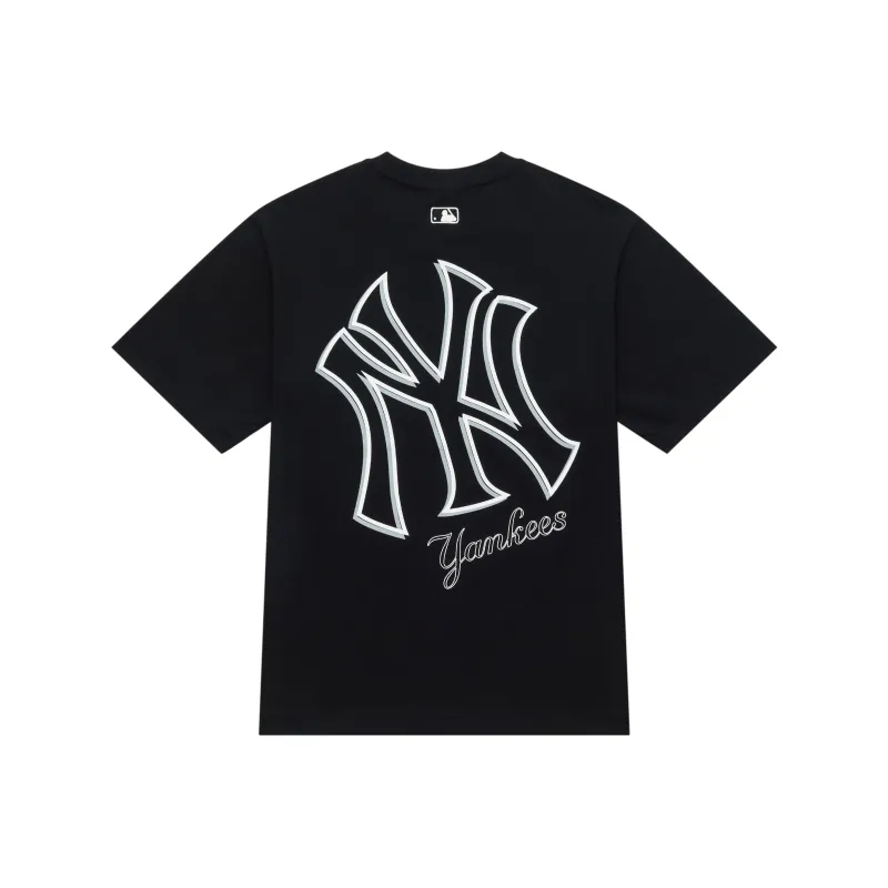 MLB Basic Logo Fashion Sports Collection T Shirt Unisex Black-0