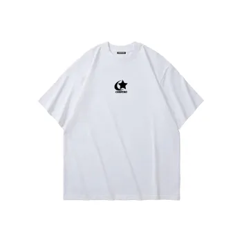 Chinpeno American Casual Loose Fit Breathable Thin Drop Shoulder Crew Neck Short Sleeved T Shirt Unisex