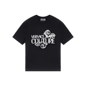 VERSACE JEANS COUTURE Logo Printed Crewneck T Shirt