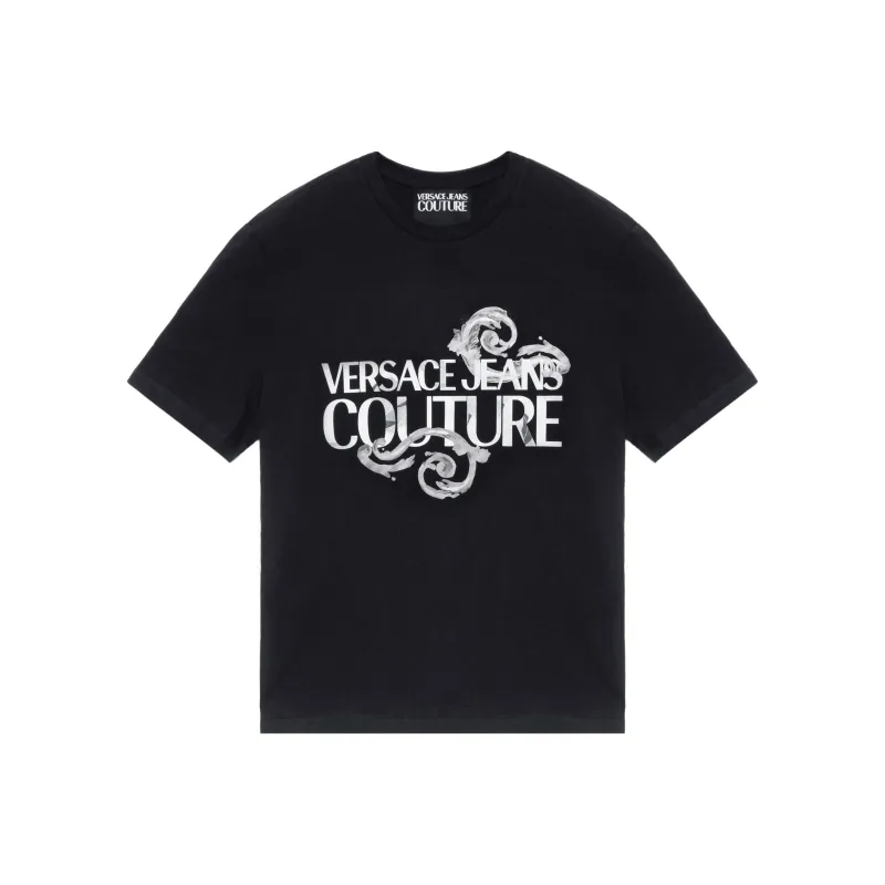 VERSACE JEANS COUTURE Logo Printed Crewneck T Shirt-0