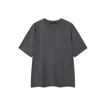 Jean West T Shirt Drop Shoulder Sleeve Summer Men's Iron Gray