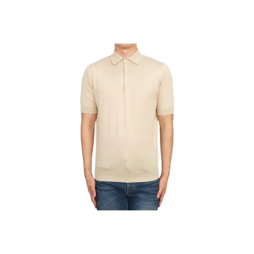 LARDINI T-Shirts Men Beige