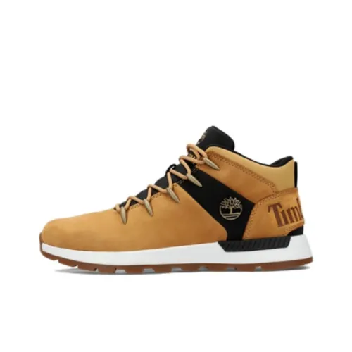 Timberland Sprint Trekker Cushioning, Wear Resistant Mid Top Casual Shoes Men's Yellow Brown