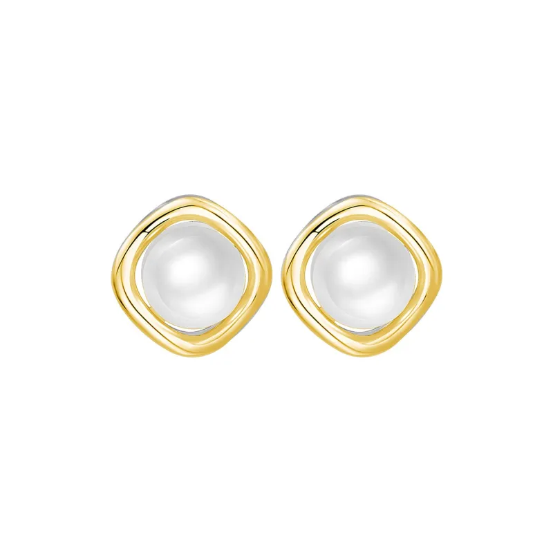 Andaozi Pearl Stud Earrings Women's-5