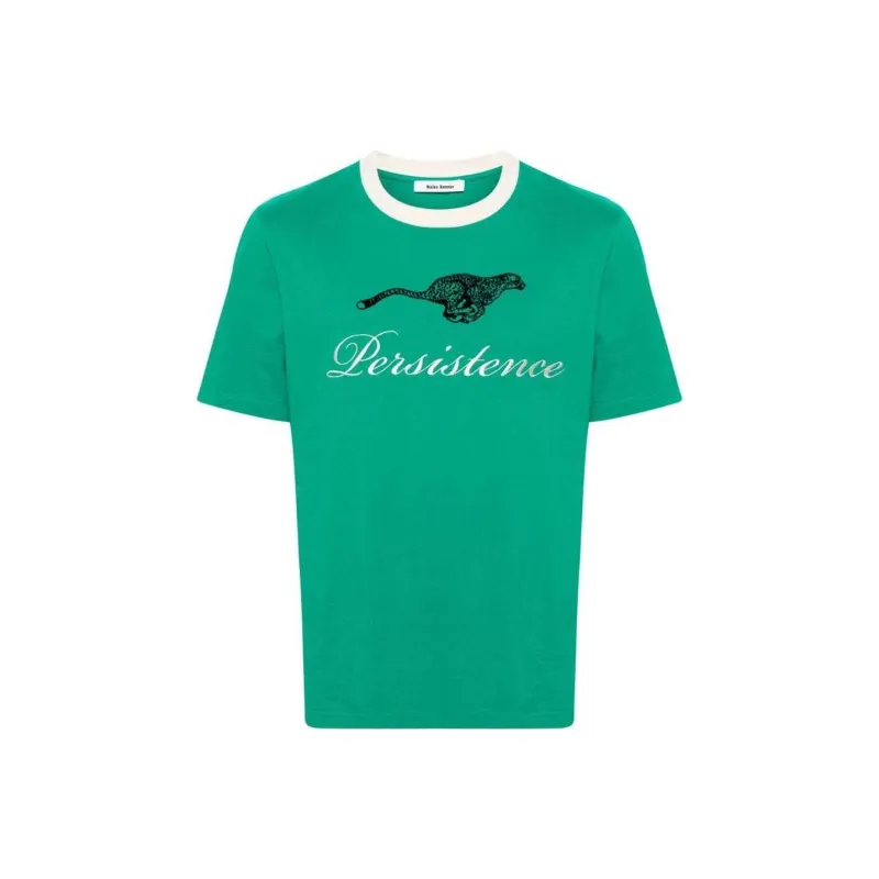 Wales Bonner Resilience Flocked Jersey T Shirt-0