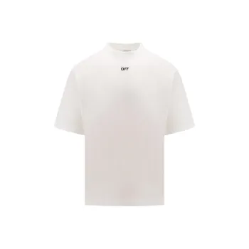 Off Logo Embroidered Crewneck T Shirt
