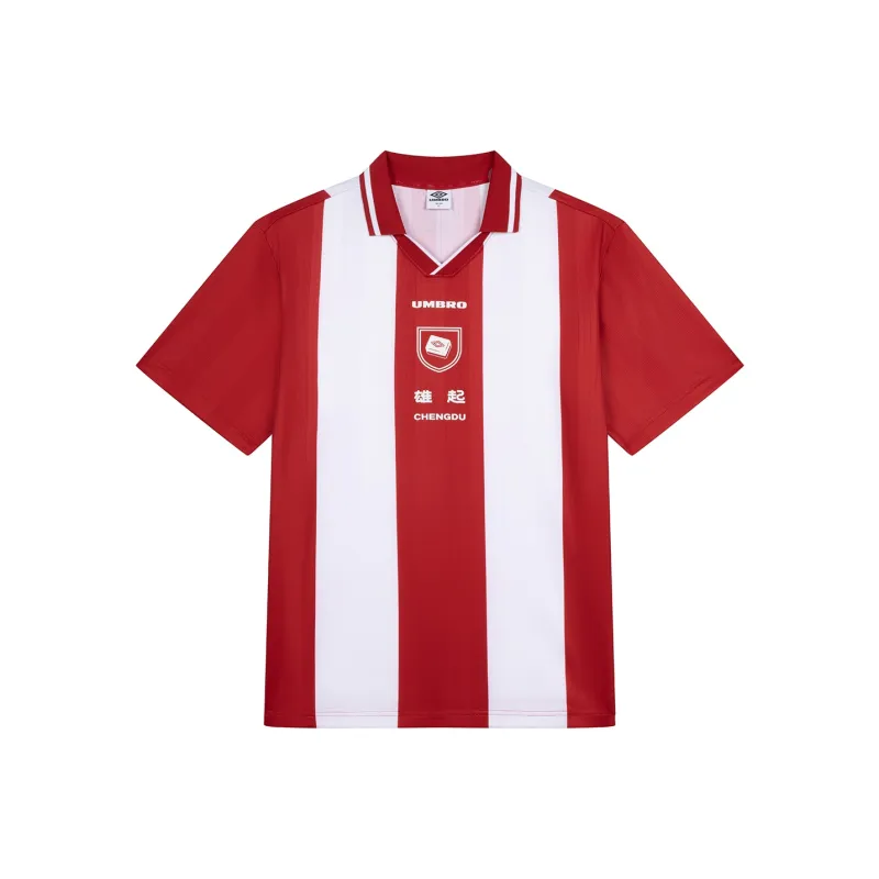 Umbro T Shirts Unisex Cherry Red/Snowflake White-0