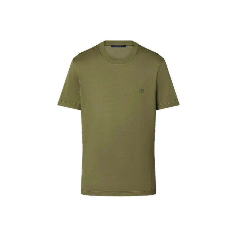 LOUIS VUITTON Classic Cotton T Shirt T Shirt Men's Green-5