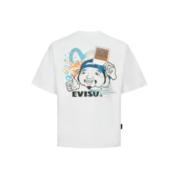 EVISU SS24 Godhead With Social Media Inspired Print Relax Fit T shirt