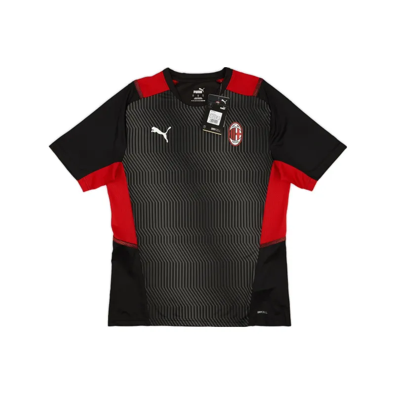 PUMA AC Milan T Shirt Men's Black Red Color Block-0