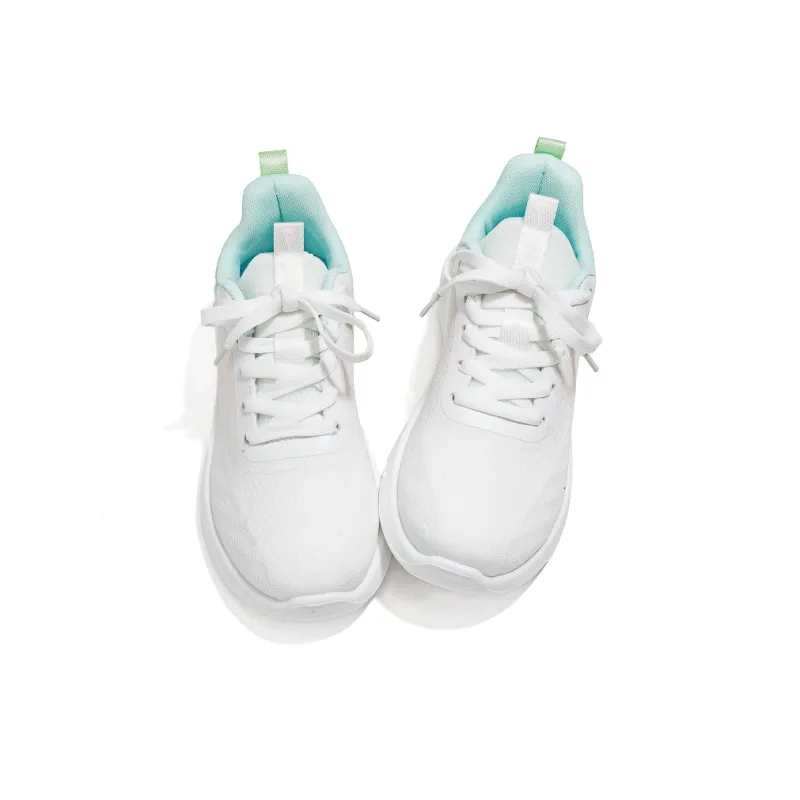 Warrior Anti Slip And Wear Resistant Breathable Low Top Running Shoes Women's White Green-2