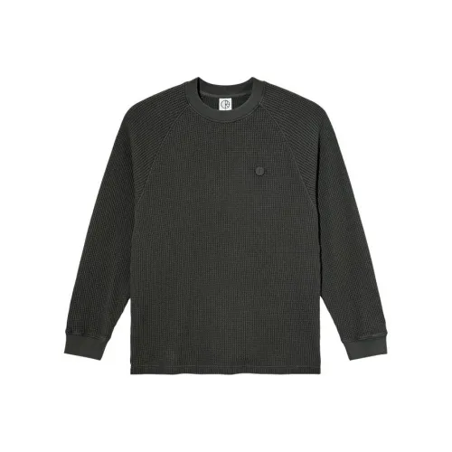 embroidered logo 3 4 sleeves pullover SS24 T Shirt Men's