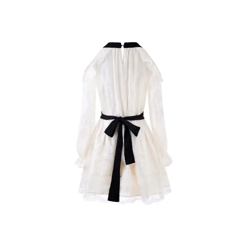 Incolore Long Sleeved Dresses Women's White-1