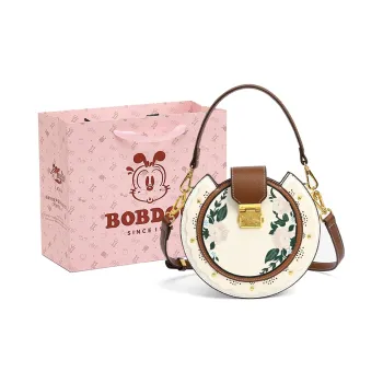 BOBDOG PU Round Cake Bag Handbag Small Size Women's Green/Ecru