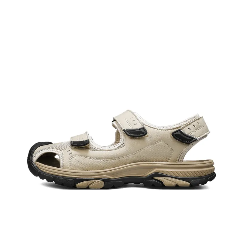 GESENLANG Beach Sandals Men Black/Khaki/Sand-4