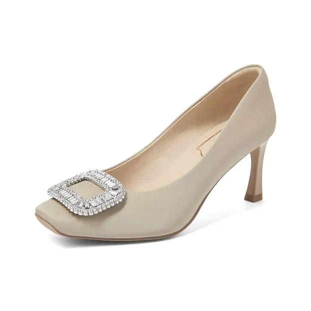 COMELY High Heels Women's Pink Apricot/Silver Gray-1