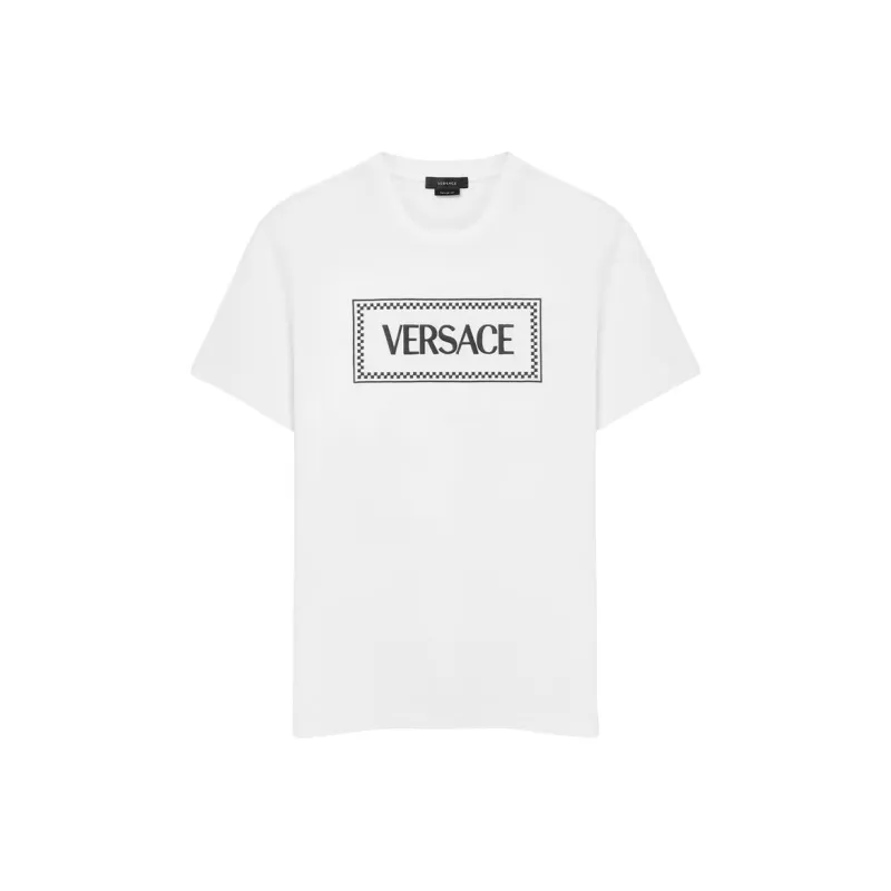 VERSACE Embroidered Logo Compact T Shirt-0