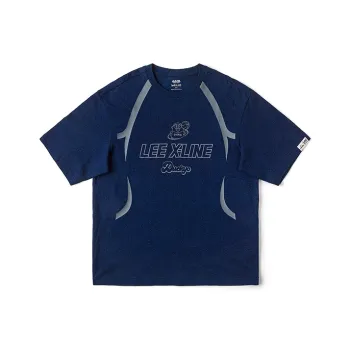 Lee Little Liu Duck Co branded Model T Shirts Men Dark Blue