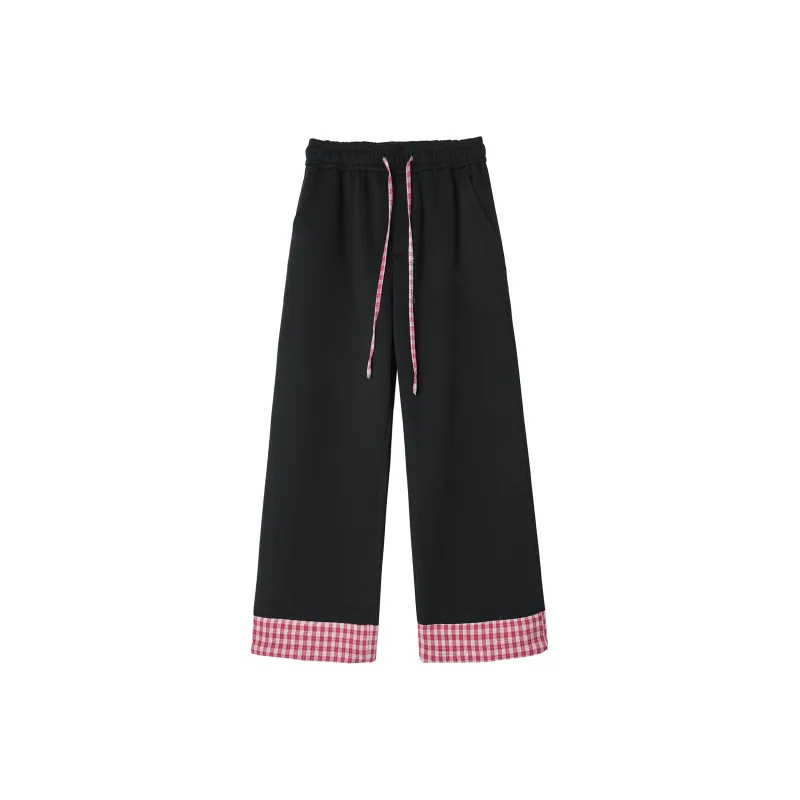 REXSHION Casual Pants Unisex Black-0