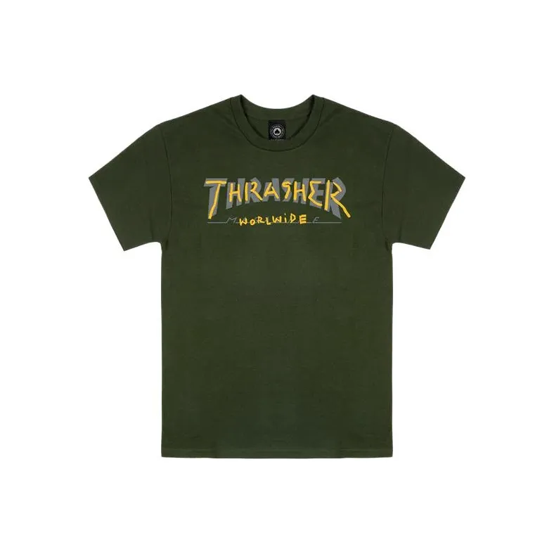 Thrasher T-Shirts Unisex Green-0