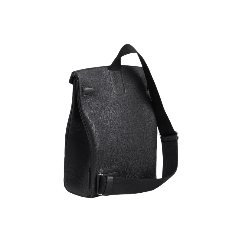 HERMES Hac A Dos Togo Calfskin Crossbody One Shoulder Sling Bags Large Size Unisex 3Y Caban Black Cloth Color-2