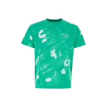 SPORTY & RICH Logo Printed Tie Dyed T Shirt