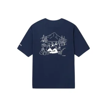 Columbia X Long Field Male Co titled Series T Shirts Unisex Blue