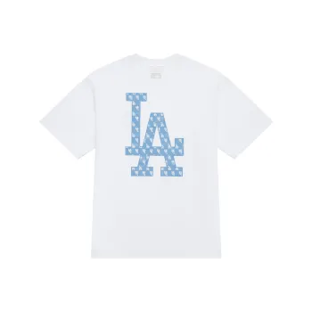 MLB MONOGRAM Monogram Collection Los Angeles Dodgers SS24 Set in Sleeve T Shirt Unisex White