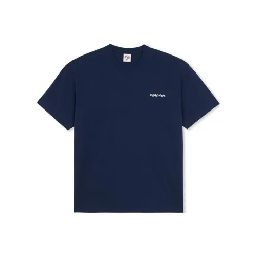 embroidered logo 3 4 sleeves pullover SS24 12 Faces Tee T Shirt Men's Dark Blue