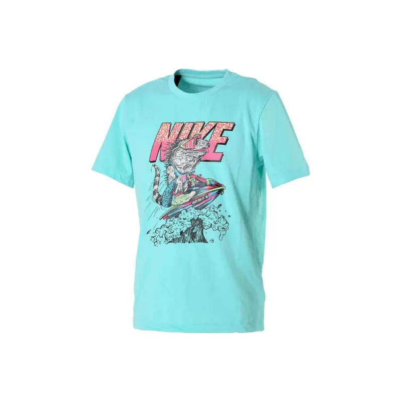 Nike T Shirts Men Turquoise-0