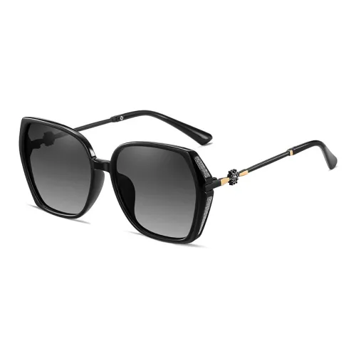 PRETTYALLUSION PC Metal Irregular Shape Sunglasses Women's