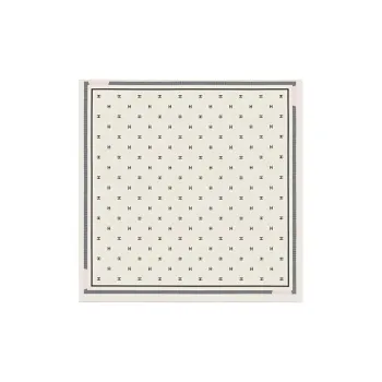 CHANEL Silk Twill Silk Scarves Unisex White