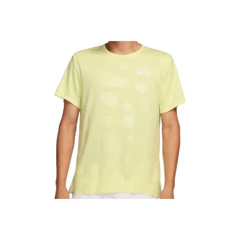 Nike T Shirts Men Night Glow Green/White