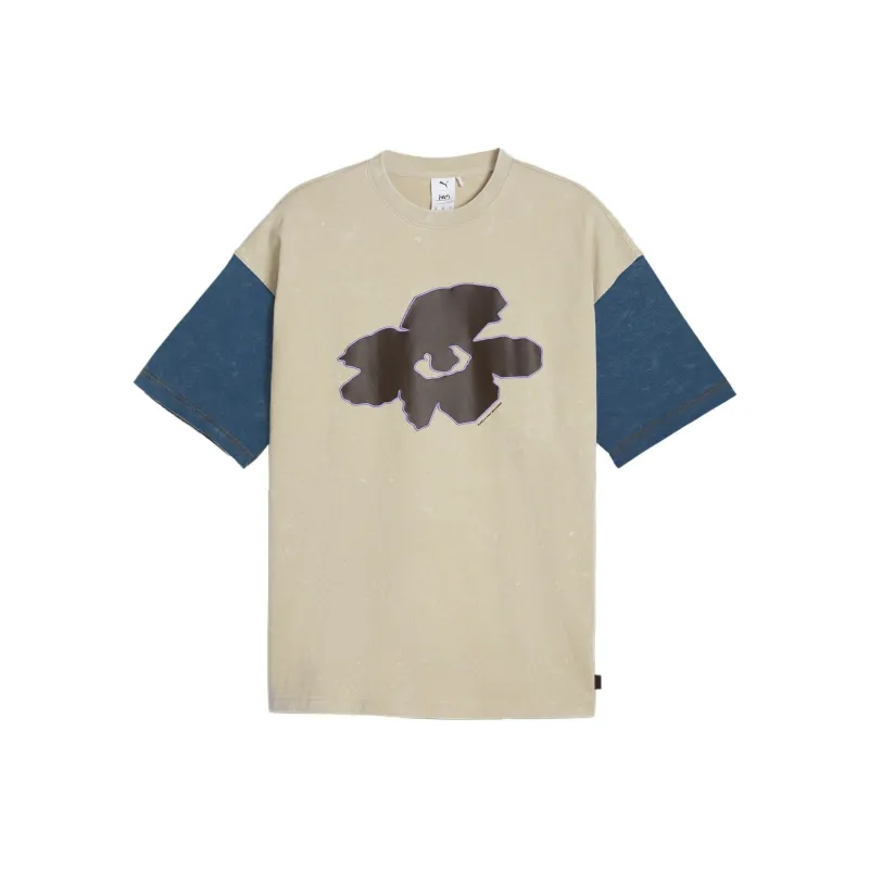 PUMA x P.A.M. Collaboration CONTRAST TEE T Shirt Unisex Ecru-0
