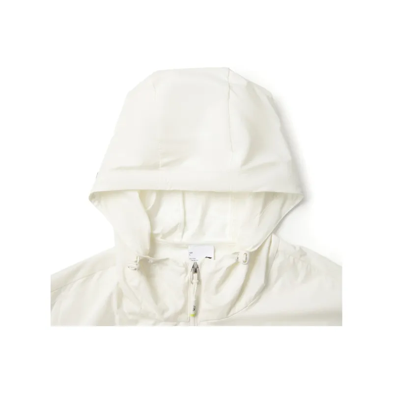 LiNing Trench Coat Unisex Ivory/Reef Green-3