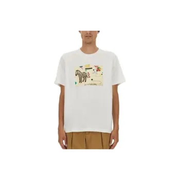 PS By Paul Smith Zebra Card Printed Crewneck T Shirt