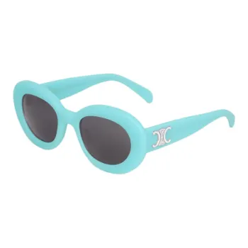 CELINE Acetate Round Sunglasses Unisex Green