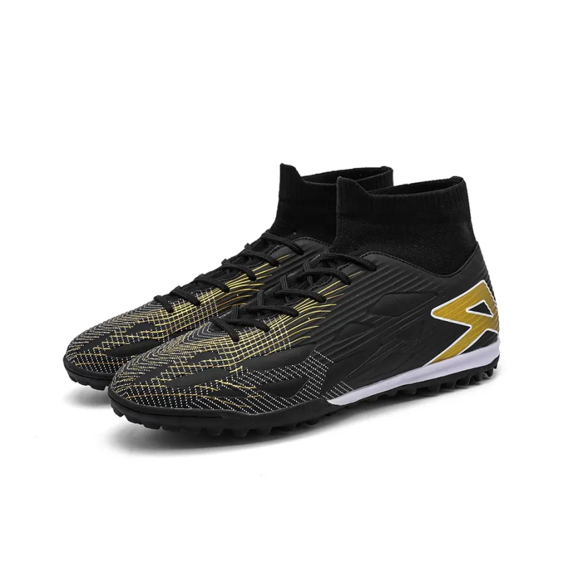 QIUTEXIONG FG Rubber Long Studs TF Rubber Broken Studs Soft Ground Firm Ground Slip Resistant Soccer Shoes Unisex-1
