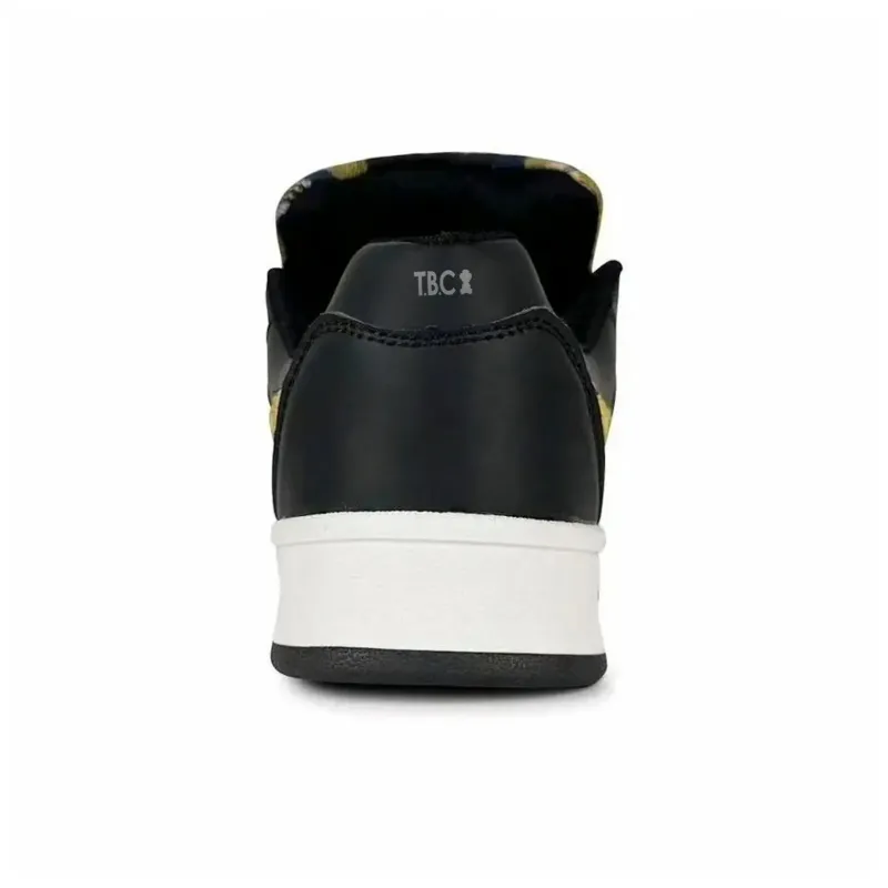 Teddy Bear Collection Coverage Slip Resistant And Abrasion Resistant Low Top Skateboard Shoes Women's Black Yellow-4