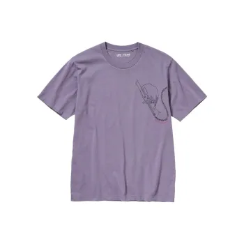 UNIQLO x ZHOUSHUHUIZHAN LIANMINGXILIE T-Shirt Unisex Cyan Purple