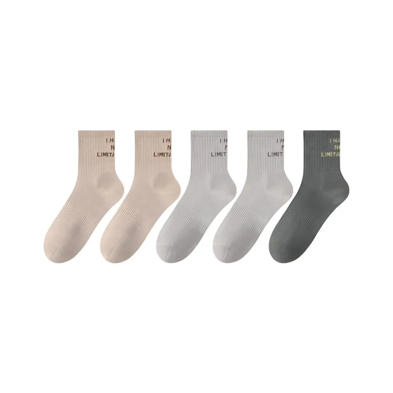 PLANDOO Mid Calf Socks Unisex 5 Pack-4