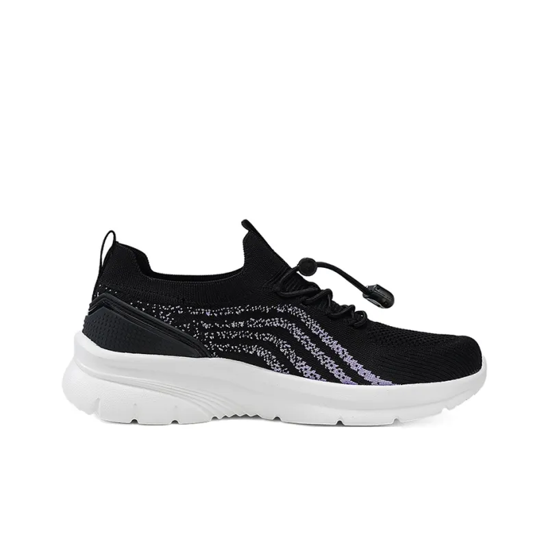 ZULIZ Sports Elderly Shoes Casual Shoes Women's Low Top Black/Pink-1