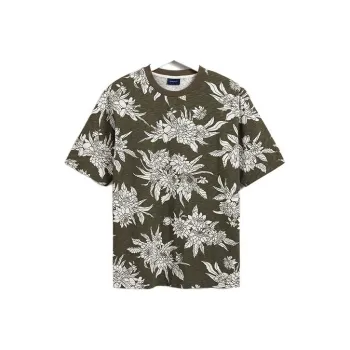 GANT T-Shirts Men Coffee Green