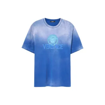 VERSACE Medusa Logo Gradient Printed Crewneck T Shirt